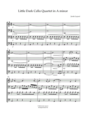 Little Dark Cello Quartet in A minor