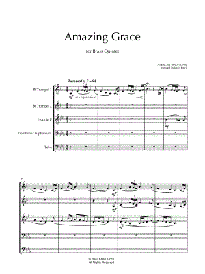Amazing Grace - Brass Quintet