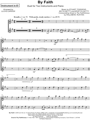 By Faith - Eb Instrument Duet