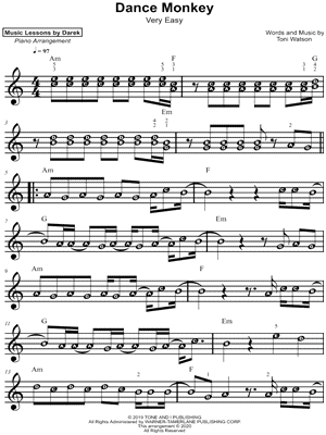 Dance Monkey [very easy]