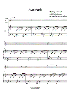 Ave Maria - Flute or Violin & Piano