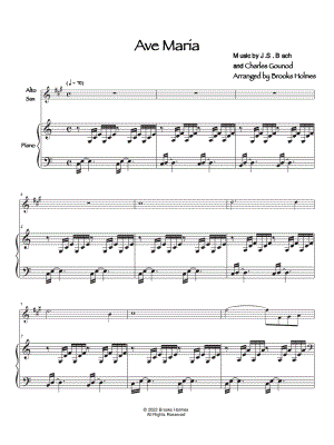 Ave Maria - Alto Saxophone & Piano