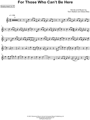 For Those Who Can't Be Here - F Instrument