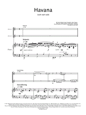 Havana - Alto Saxophone Duet & Piano