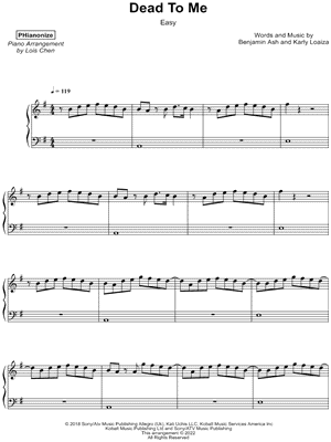 Dead to Me [easy] by PHianonize - Sheet Music
