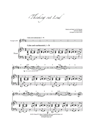 Thinking Out Loud - Trumpet & Piano