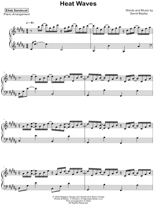 Heat Waves by Eliab Sandoval - Sheet Music