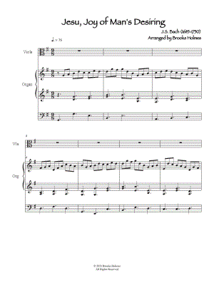 Jesu, Joy of Man's Desiring - Viola & Organ