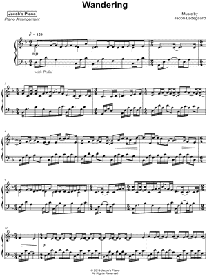 Wandering by Jacob's Piano - Sheet Music