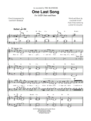 One Last Song by Garrett Breeze - Sheet Music