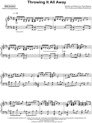 Throwing It All Away by Neil Archer - Sheet Music