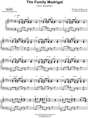 The Family Madrigal by KimBo - Sheet Music