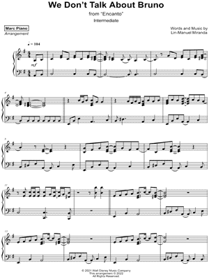 We Don't Talk About Bruno [intermediate] by Marc Piano - Sheet Music