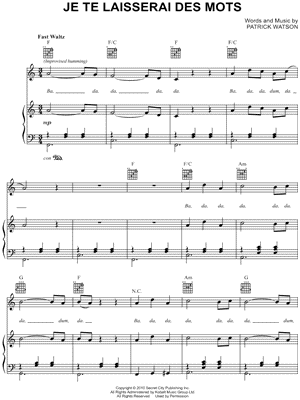 Je te laisserai des mots