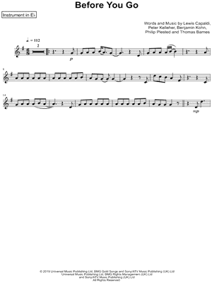 Before You Go - Eb Instrument