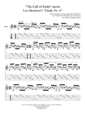 The Call of Ktulu Meets Leo Brouwer's Etude No. 6