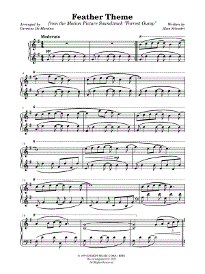 Forrest Gump - Main Title by Carmine De Martino - Sheet Music