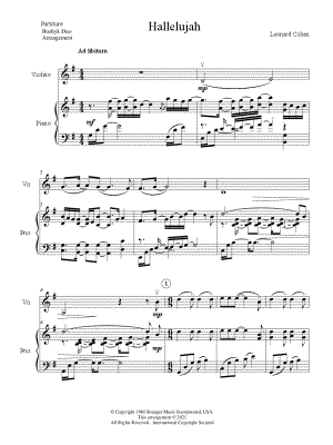 Hallelujah - Violin & Piano
