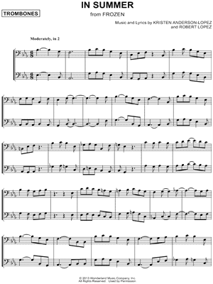 In Summer - Trombone Duet