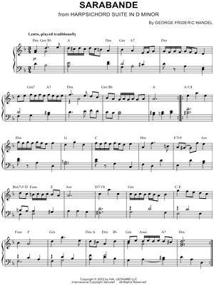 Sarabande from Harpsichord Suite in D Minor [jazz version]