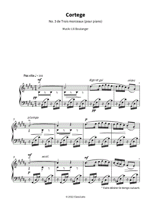 Cortège by Lili Boulanger - Sheet Music