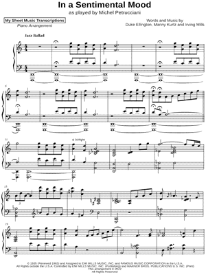 In a Sentimental Mood (Michel Petrucciani)