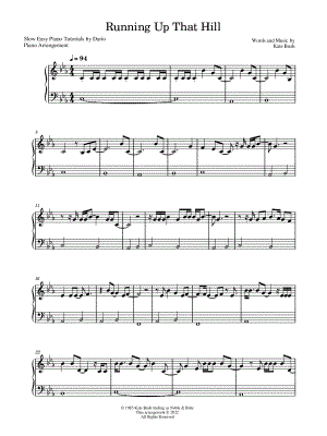 Running Up That Hill [Slow Easy Piano Tutorial]
