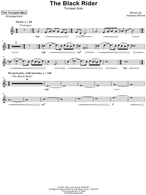 The Black Rider by The Trumpet Man - Sheet Music