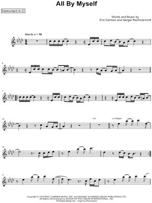 All By Myself - C Instrument