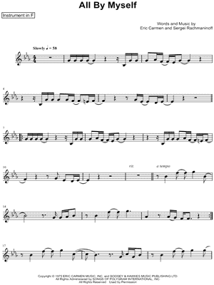 All By Myself - F Instrument
