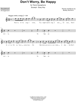 Don't Worry, Be Happy [excerpt - easy]