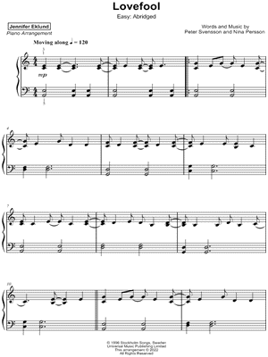 Lovefool [easy - abridged]