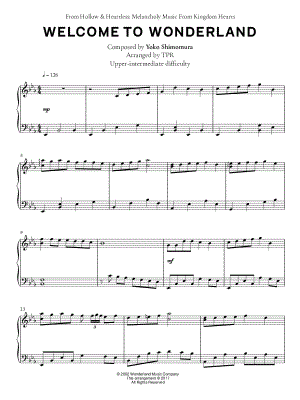 Welcome to Wonderland [upper intermediate] by TPR - Sheet Music