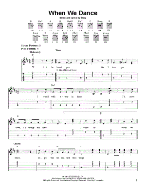 When We Dance by Sting - Sheet Music