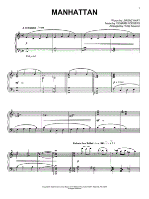 Manhattan by Phillip Keveren - Sheet Music