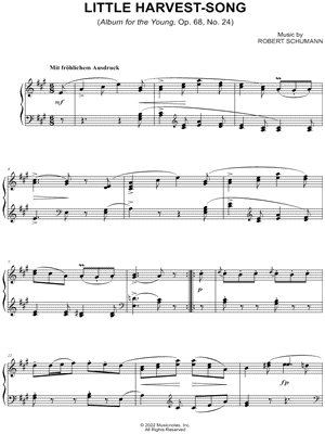 Album for the Young, Op. 68, No. 24: Harvest Song