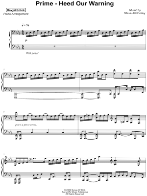 Prime - Heed Our Warning by Davyd Kotok - Sheet Music