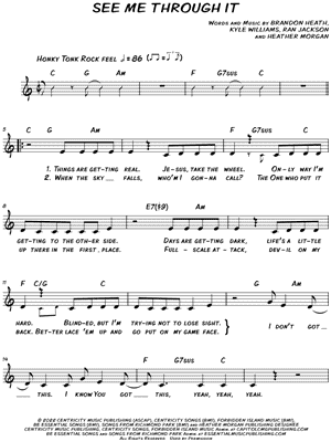 See Me Through It by Brandon Heath - Sheet Music