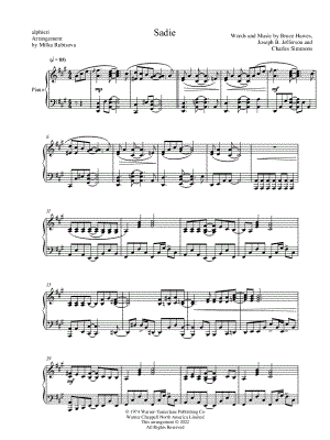 Sadie by alphieri - Sheet Music
