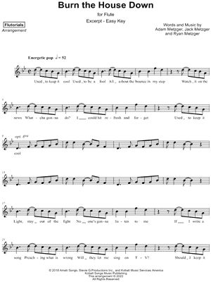 Burn the House Down [excerpt - easy]