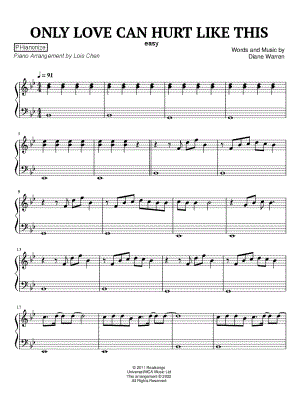 Only Love Can Hurt Like This [easy] by PHianonize - Sheet Music