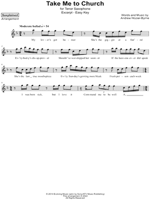 Take Me to Church [excerpt - easy]