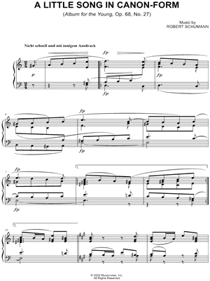 Album for the Young, Op. 68, No. 27: A Little Song in Canon-Form