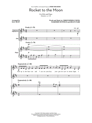 Rocket to the Moon from Over the Moon - Sheet Music