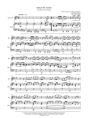 Hold My Hand - F Instrument & Piano