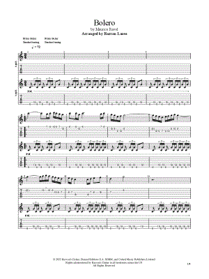 Bolero - Guitar Duet by Razvan's Guitar - Sheet Music
