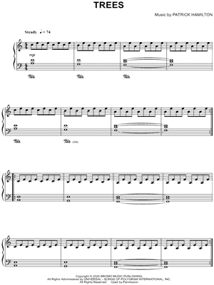 Trees by Patrick Hamilton - Sheet Music