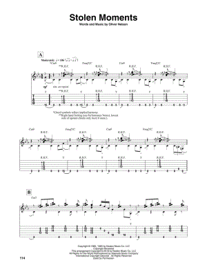 Stolen Moments by Oliver Nelson - Sheet Music