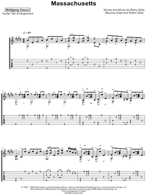 Massachusetts by Wolfgang Vrecun - Sheet Music