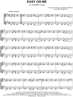 Easy on Me - Trumpet Duet